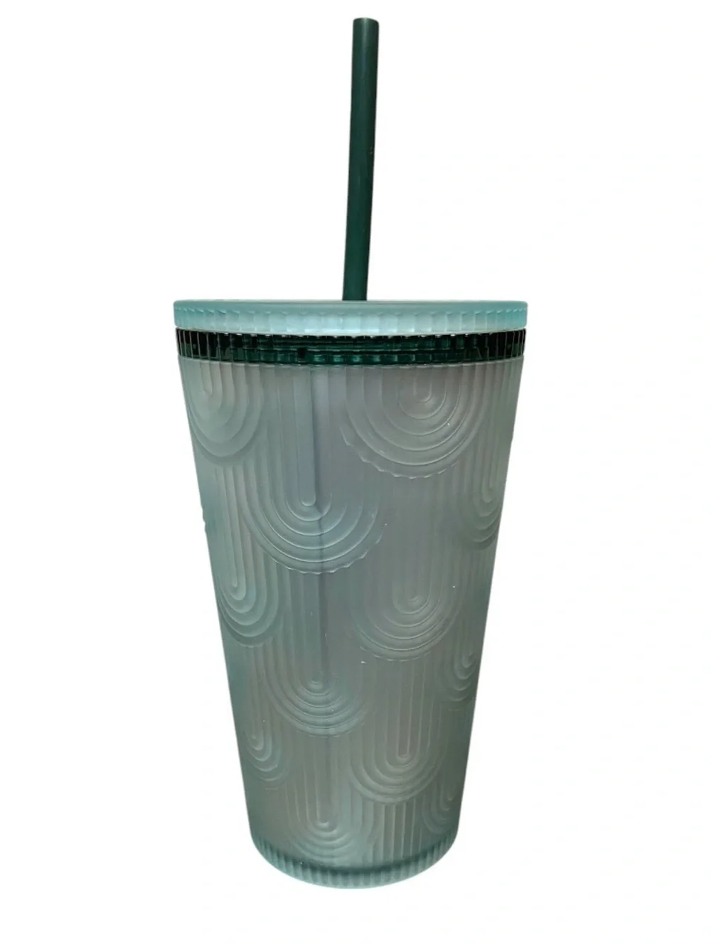 Starbucks Spring 2024 Aqua Pearl Mermaid Scale Soft Touch Grande Tumbler